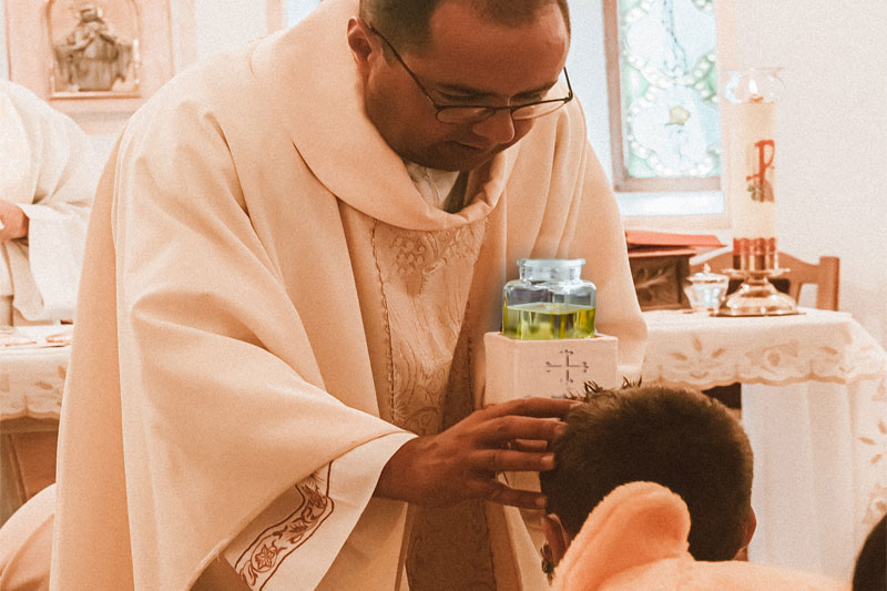 Anointing of the sick at a Healing Mass