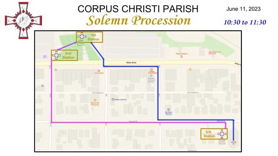 Procession Route Map