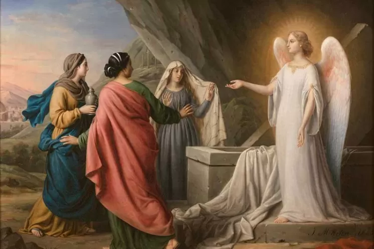“He is not here.” The three women on the tomb of Christ