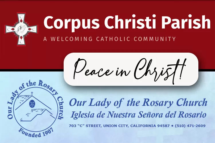 Corpus Christi Parish and Our Lady of the Rosary logos